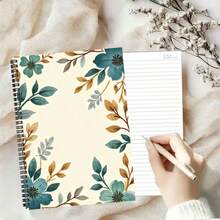 1 cuốn sổ tay lò xo xoắn ốc khổ A4 họa tiết hoa tươi mát, giấy kẻ dòng viết trơn tru, thiết kế tối giản nhưng trang nhã, mang đến nét lãng mạn và ấm áp cho những ghi chú của bạn, phù hợp cho việc ghi chép hàng ngày, ghi lại cảm hứng hoặc lên kế hoạch, vật dụng viết thiết thực và thẩm mỹ. - A40002032 - Xem 4