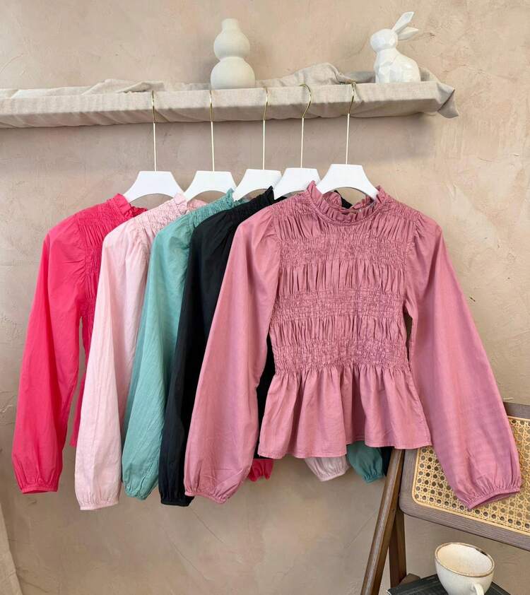 Women Blouses & Shirts - Bụi hồng - Xem 5
