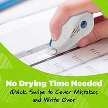 2 paquetes de cinta correctora Ecolutions Wite-Out de 19,8 pies, fabricada con 56% de plástico - -Blanco- - Ver 4