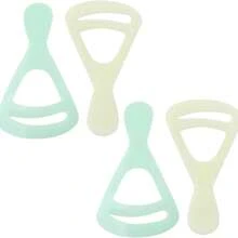 2 Pcs Eyebrow Stencils, Reusable Eyebrow Template Eyebrow Guide Eyebrow Shaping Kit, 2 Styles Eyebrow Stencil Eyebrow Stamp With Handle Eyebrow Positioning Tool - Multicolor - View 5