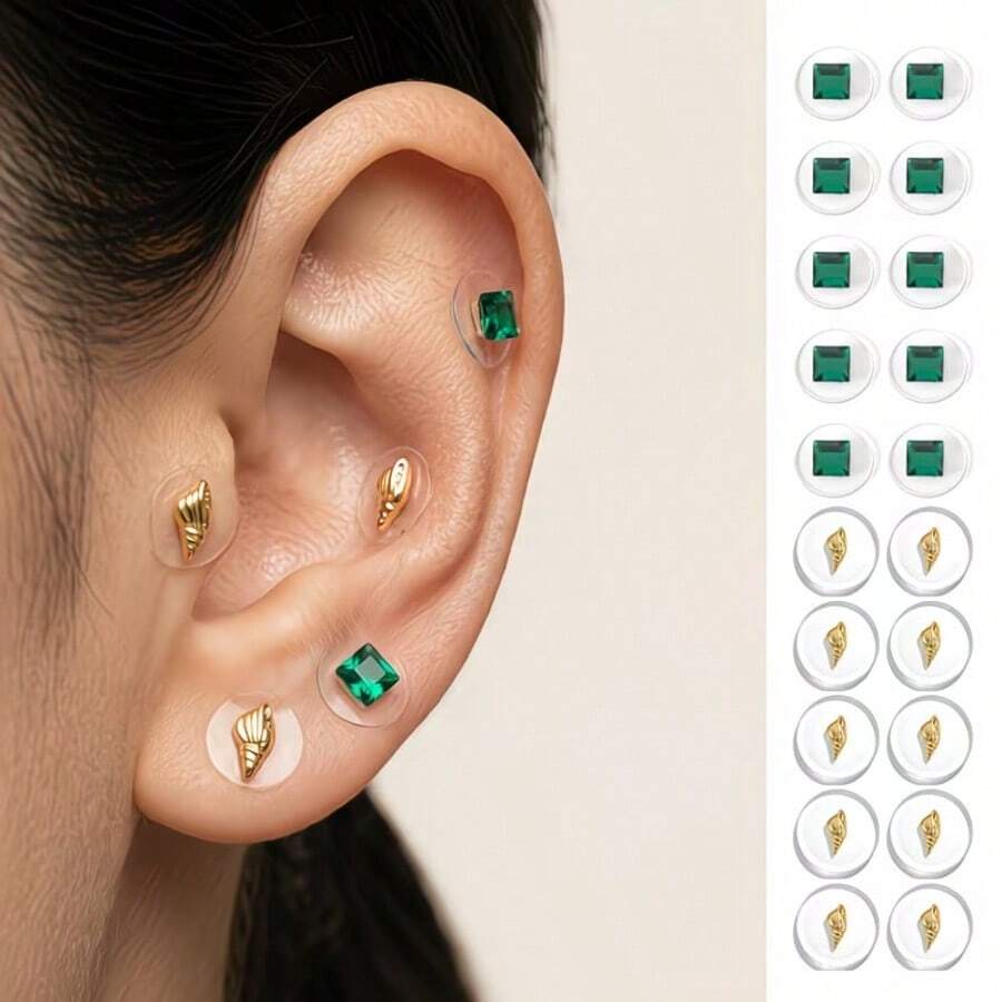 Bolas de acupresión para la oreja, terapia de acupuntura auricular, ayuda a relajar el Body y la mente, alivia el estrés, fácil de usar. - Multicolor - Ver 1