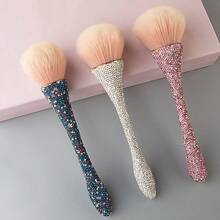 Luxury Diamond-Encrusted Makeup Brush - Nylon Bristles, Diamond Rose Makeup Brush,Perfect Powder Makeup Effect, Fragrance-Free, Suitable For All Skin Types,Ideal Beauty Tool - Multicolor - View 7