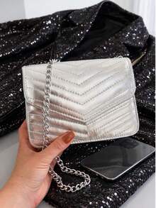 Women Clutches - 銀色 - 查看 2