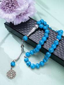 33颗绿松石念珠礼盒装，穆斯林祈祷念珠，中东念珠，日常佩戴 - 多色 - 查看 4