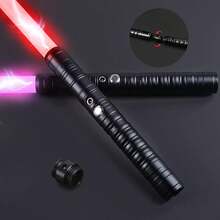 Light Up Saber 15 Colors Change Lightsabers 2 In 1 Metal Light Sword RGB Light Sword Toy , Light Up Saber For Kids 3+, Extendable Toy Light Up Saber, Toy Sword For Kids Boys Light Up Saber For Adult Sword Set, Retractable Light Up Saber - 2件黑色 - 查看 8