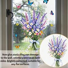 1/4pcs Spring Window Clings,Double-Sided Printing Butterfly Flower Decals Static Stickers For Glass Windows Home Kitchen Hello Spring Theme Reusable Seasonal Decorations Room Decor - Flowers and Butterflies - View 10