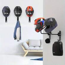 Soporte giratorio a 180° para casco - Soporte de pared para motocicleta y bicicleta, estante de exhibición estable y antideslizante que ahorra espacio y es fácil de acceder - 1 soporte para casco - Ver 9