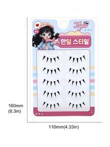 5对尖头浓密自然款假睫毛，可爱恶魔风，卷翘轻盈动漫风全条假睫毛，欧美风 - 尖尾漫畫款 - 查看 10