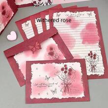 4pcs/Set Envelopes & Letter Papers, High-Quality Cute Graffiti Creative Cartoon Handwritten Ceremony Romantic Stationery - Random - View 3