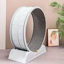 Cat Exercise Wheel With Carpeted Runway And Lock - Indoor Cat Treadmill Running Wheel - Grey - View 7