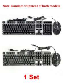 G21B Leopard Backlit Wired Keyboard And Mouse Combo, USB Mechanical Feel Gaming Keyboard And Mouse Set - Multicolor - View 8