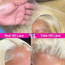 28 Inch Straight HD Lace Front Wigs Human Blended Hair Pre Plucked 12A 200 Density 13x4 13x6 5x5 Transparent Lace Frontal Wig With Baby Hair #613 Blonde For Women - S613 - View 4
