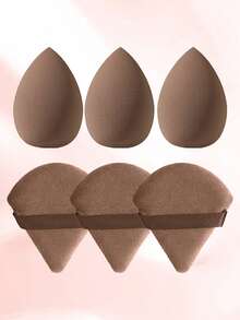 52PCS Makeup Tools Set Including:25PCS Makeup Brush Set+4PCS Makeup Sponges+4PCS Mini Makeup Sponges+4PCS Triangle Powder Puffs+8PCS Mini Air Cushion Powder Puffs+1pc Hairband+2PCS Hand Bowl Strap+1pc Makeup Brush Cleaning Tools+2PCS Facial Cleansing Sponges+1pc Eyelash Curler - Brown - View 14