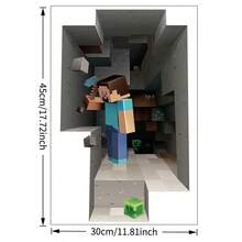 Pegatina de pared extraíble de PVC de Minecraft Escape, decoración del hogar, fiesta, regalo de cumpleaños - Multicolor - Ver 16