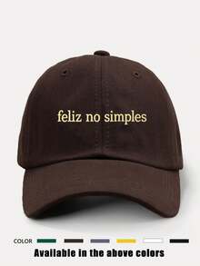 1pc Women's Embroidered "Feliz No Simples" Baseball Cap, Adjustable Sun Protection Casual Hat For Outdoor, Spring/Autumn, Travel, Beach Vacation, Men's Sun Hat, Y2K Style Youth Hat, World Cup - Baseball Cap - View 10