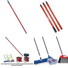 Replacement Handle For Dual-Action Flip Mop Hardwood Floor 'N More Dual-Action Dust Mop Power Corner Broom Angle Broom Microfiber Cloth Mop Black Durable And Adjustable Design - Gỗ đỏ - Xem 2