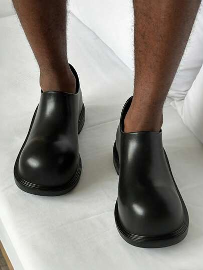 Men's Solid Color Basic Street-Style One-Piece Anti-Splash Anti-Kick Safety Chef Shoes, Fishing Shoes, Non-Breathable Outdoor Cool Non-Slip Flat Casual Sandals, Suitable For Teenagers, Summer Casual Or Outdoor Sports Or Travel Or Graduation Gift Or Birthday Accessories, Thick Sole Flat Toe Shoes