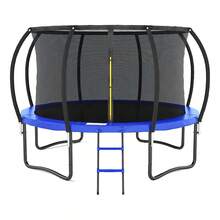 ¡RecomendadoTrampolín Brincolín De 12 Pies 3.65m Diámetro Con Escalera Color de la lona de salto Negro Color del cobertor de resortes Azul¡Top de Temporada - Negro-Verde - Ver 9
