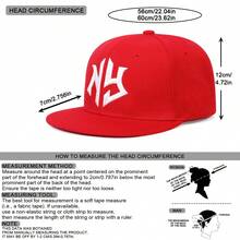 1pc Men's Hip Hop Style Geometric Embroidery Outdoor Adjustable Sun Protection Casual Hat, Spring/fall - Red - View 4