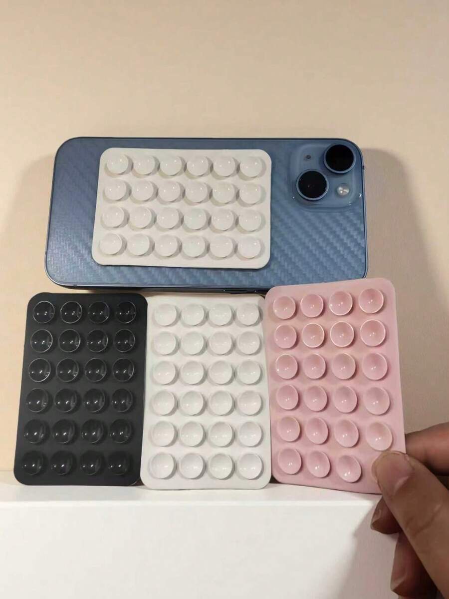 2pcs/1pc Silicone Phone Holder, Non-Slip Silicone Phone Stand, Adhesive Phone Case Holder, Hands-Free For Selfie And Video, Fits All Smartphone Models