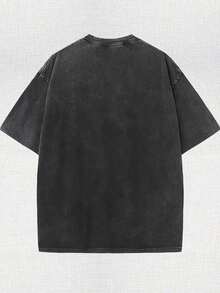 Authorized By Disney, Men's Short-Sleeved T-Shirts, Toy Story All Assembled T-Shirts To Make Old Black Retro Collage Wind Short Sleeves, Fashionable Street Clothes, Men's Casual Tops Can Be Machine-Washed, Comfortable And Breathable, Which Is A  Gift For Disney And Fans Of Racing Story. - 黑色 - 查看 2
