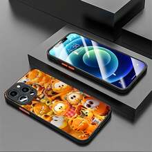 Estuche para teléfono con patrón divertido de  y sus amigos compatible con estuches para teléfonos   17  16 Pro Max  15 Pro Max  13 y  12 Un regalo elegante y a prueba de golpes para familiares, amigos, amantes, novios, novias y el Día de San Valentín. - Negro - Ver 4
