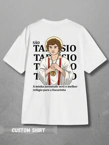 Religious T-Shirt Saint Tarcisius Patron Saint Of Altar Servers Catholic Church Devotees - 白色 - 查看 5