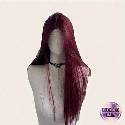 13x4 前置真发高清蕾丝假发，隐形高清蕾丝前置假发，200% 密度真人前额发丝，预先拔毛漂白发结，#BUG 酒红色 #99J 直发假发，28 英寸预先拔毛高清蕾丝前置假发，带婴儿发，混合发丝假发，适合女性日常、派对、圣诞节等场合使用。