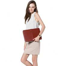 Funda Protectora Compatible con MacBook Air 13 Pulgadas A1369/A1466 Versión Anterior 2010-2017,Premium PU Cuero Libro Folio con - Marrón - Ver 8