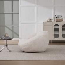 Bean Bags - Beige + Faux Fur - View 9