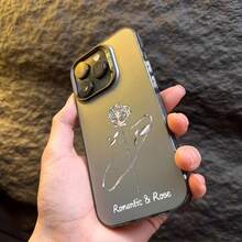 電話ケース - 15/15 Plus/15 Pro/15 Pro、14/14 Plus/14 Pro/14 Pro、13/13 Pro/13 Pro、12/12 Pro/12 Pro、11/11 Pro/11 Pro、/8 Plus、Xr/Xs用のシンプルなシルバーの花のデザイン。 HSTT - 半透明シルバー - チェックする 7