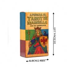 一套西班牙马赛塔罗牌 - 传统马赛塔罗牌，双语指南，语言学习卡牌游戏，教育塔罗牌桌游 - 彩色 - 查看 8
