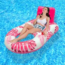 1pc Adult Inflatable Floating Pool Chair With Cup Holder And Backrest, Suitable For Swimming Pool, Beach, Lake, Pool Party - One Size - View 11
