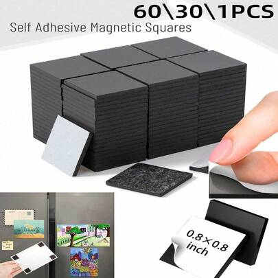 150/100/60/30 piezas Pegatinas magnéticas autoadhesivas, atracción magnética sin daños, mini imanes, uso versátil para manualidades DIY, notas adhesivas (se pueden adherir a pizarras blancas, refrigeradores), exhibición de fotos, fiestas de boda, celebraciones, carteles festivos, herramienta multifuncional para decoración del hogar y la oficina