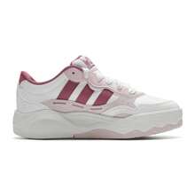 Adidas Giày trượt ván nữ, kiểu dáng thấp cổ thoải mái, giày thể thao nhẹ nhàng tối giản Lite Shuffle dành cho hoạt động ngoài trời KH9028 - Trắng sáng/Đỏ đậm dịu nhẹ/Hồng nhạt - Xem 1