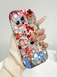 Collage de muñecas Raggedy Ann con estética vintage retro. Esta elegante funda es compatible con Samsung, Apple, OPPO, , etc. Fabricada en TPU flexible, resistente a golpes y arañazos, ofrece una excelente protección contra caídas y un agarre cómodo. Es un regalo ideal para familiares, amigos y seres queridos, ideal para festivales, San Valentín y envíos rápidos. - transparente - Ver 1