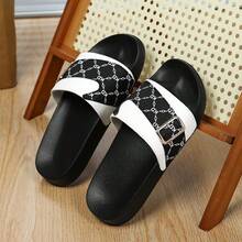 家居拖鞋、男士拖鞋、女士拖鞋、厚底拖鞋、时尚拖鞋、软底休闲鞋、时尚拖鞋、卧室拖鞋、泳池拖鞋 - 黑色 - 查看 5