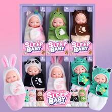 Bambola morbida creativa per bambini piccoli, bambola reborn realistica bionica calmante per il sonno, accessori in peluche - Unicorno - Bambino che dorme - Orsetto marrone - Coniglietto - Dinosauro piccolo - Ranocchio piccolo - Emo Regalo perfetto - Regalo di compleanno - Regalo per le vacanze - Regalo perfetto - Regalo - Multicolore - Visualizzare 12
