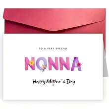 1张趣味母亲节贺卡 - 送给妈妈的独特母亲节贺卡 - 来自儿子、女儿、我们俩、妻子 - 母亲节礼物 - 彩色 - 查看 8