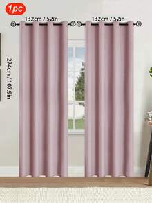 1 pieza Cortina opaca ligera con revestimiento negro aislante, adecuada para sala de estar, dormitorio, cocina, baño, decoración del hogar, decoración de habitación, cortina opaca delgada - Rosa - Ver 15