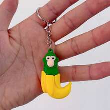 1个木制简笔画人物吊坠，热门国外版经典山海经，奇趣抽象钥匙扣 - 彩色 - 查看 18