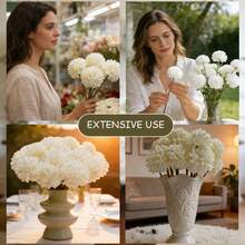 Budget-Friendly Artificial Flowers Bulk, Fake Hydrangeas, Great For DIY Wedding Centerpieces & Bulk Event Decor Ersatile For Vase Arrangements, Wreaths & Wall Decor - White - View 10