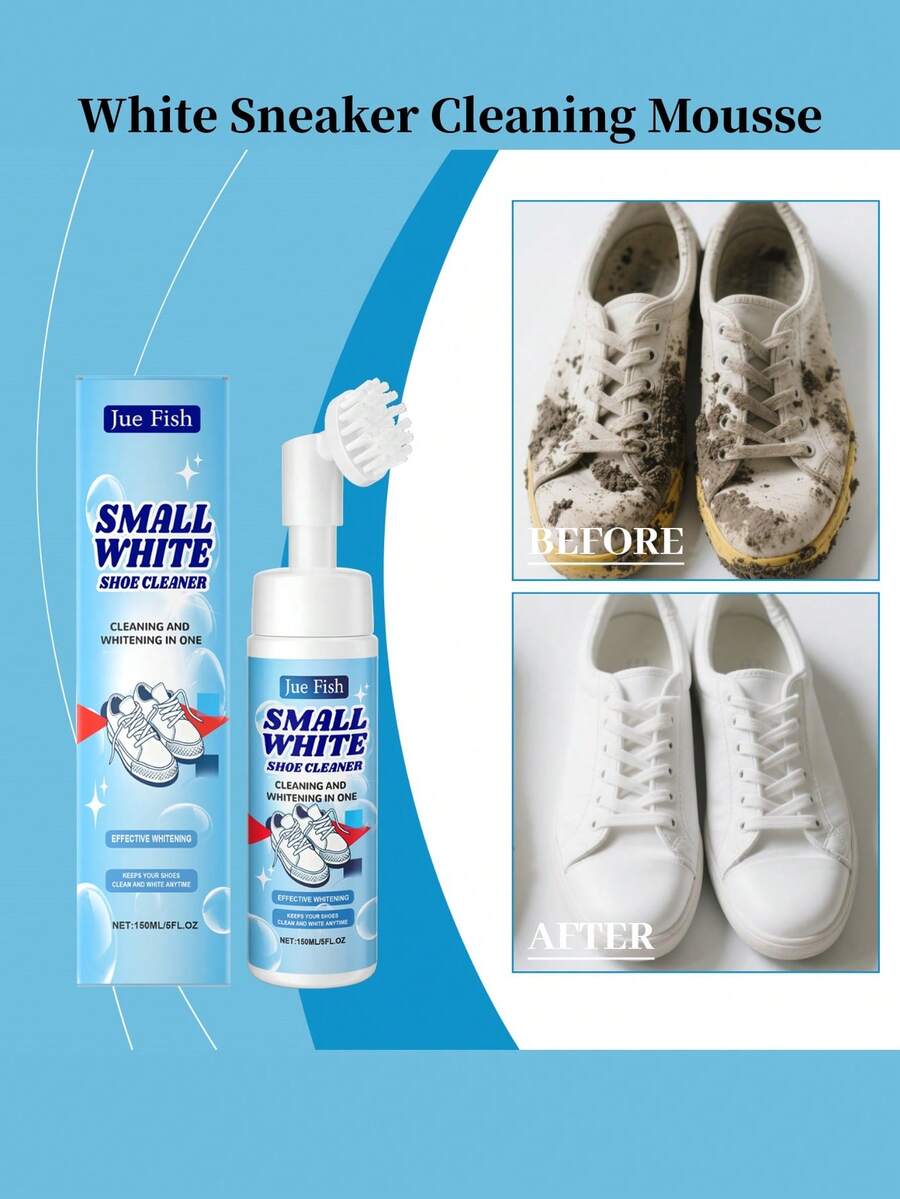 白色鞋子清洁慕斯，温和清洁泛黄的边缘和污渍，焕新并保护鞋子而不损伤表面，性价比高。