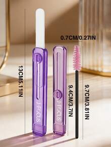 J·FOCUS 2026 Upgraded Retractable Glass Nail File With Cleaning Brush, Compact & Portable, Reusable & Easy To Clean, High-Quality Nail Shaping Tool, Great For Home, Travel, Gifts For Valentine's Day, Mother's Day, Father's Day, Boyfriend, Girlfriend, Business Meetings - Multicolor - View 4