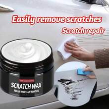 Bộ sáp sửa chữa vết xước xe hơi đa năng, kem tẩy vết xước và vết xoáy trên xe hơi, kem đánh bóng và tẩy lông, kem sửa chữa loại bỏ vết xước phù hợp với mọi loại xe, hợp chất mài mòn thân xe và bánh xe, sáp chống trầy xước - 1 miếng + miếng bọt biển - Xem 4