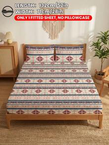 2/3件套印花床笠套装（1件床单+1/2个枕套，不含枕芯），亲肤床垫保护套，印花床垫罩，柔软透气，多种尺寸可选，适用于单人床/双人床/大号床/特大号床，四季皆宜，可机洗，家居装饰，卧室装饰 - 彩色 - 查看 19