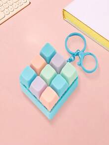 1PC Cute Macaron Fidget Keyboard Keychain, Pressable Rebound Keycap Stress Relief Toy With Double Ring Key Holder, Perfect For Daily Commute, Office, School, Desk Decor & Thoughtful Gift For Friends, Coworkers & Keyboard Lovers - Nhiều màu - Xem 8