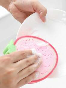 1/4pcs Fruit Pattern Thickened Cleaning Sponge, Multifunctional Stain Removal And Dishwashing Sponge. Cleaning Tools, Household Cleaning Personal Protective Equipment. Convenient And Practical - Sponge Wipe - View 5