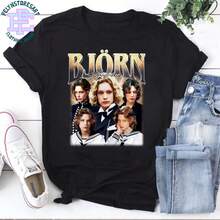 Funny Crew Neck T-Shirt For Men And Women Plus Size, Women's Fashion T-Shirt, Vintage Bootleg Björn Andrésen T-Shirt, "Death In Venice" Movie Art T-Shirt, Retro Style Movie T-Shi - 後退 - 查看 7