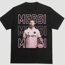 Messis Soccer Player  Image_ Shirt Design, Poster - màu đen - Xem 1
